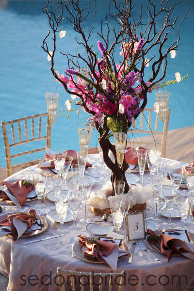 Branches Wedding Centerpieces on Residential Sedona Weddings   Sedona Wedding Planners  Florists And